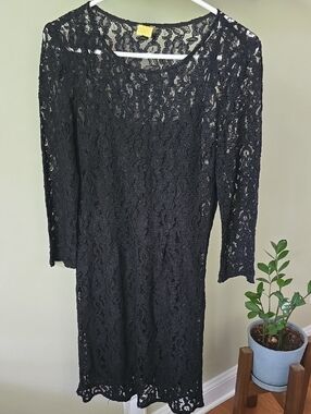 Madewell Lace Black Dress with Slip